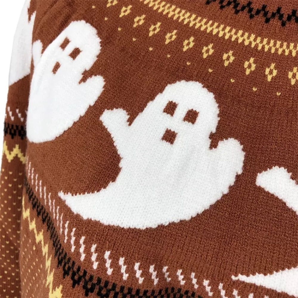 Autumn Ghost Mod Retro Sweater in Black White - Picture 5 of 5